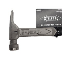 Stiletto TRMB 10oz TRIMBONE Titanium Finish Hammer – Smooth Face, Curved Handle