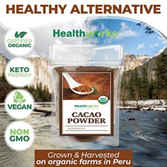 Healthworks Superfoods Organic Cacao Powder – 16 Oz / 1 Lb – Cocoa Chocolate Sub