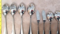 Asian Bird Reed & Barton 8 Serving Utensils 18/10 Stainless Flatware Vietnam