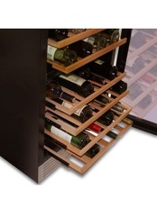 46 Bottle Wine Cooler, Dual Zone, 23.5-Inch Wide, Stainless Steel