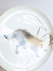 Fukagawa Seiji Japan Zodiac Porcelain Dinner Plates SET 9 Arita Yaki 10.25″
