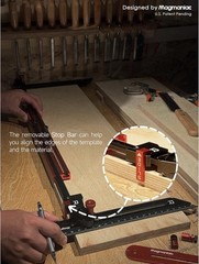 Stair Tread Gauge Tool Dual Nut Adjustable Jig Red Black