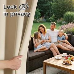 Outdoor Curtains Waterproof Blackout Thermal Insulated Patio Porch Gazebo Drapes