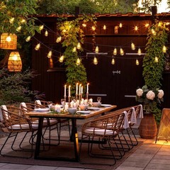 ST38 LED Outdoor Solar Powered String Lights for Patio Yard Porch Party Decor