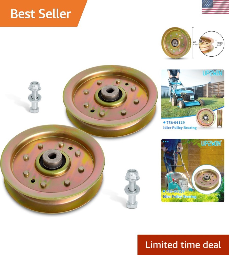 Durable Gold Bronze Idler Pulley – Compatible with Cub Cadet & Troy-Bilt, 2-Pack