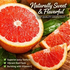 Fresh Red Grapefruit, 5 lb Bag – Sweet & Juicy Citrus Fruit