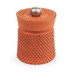 Peugeot BALI FONTE Cast Iron Manual Pepper Mill, 8cm/3 In, Orange