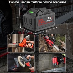 For Milwaukee for M18 18V 12.0Ah Extended Lithium 48-11-1880 Battery & Charger