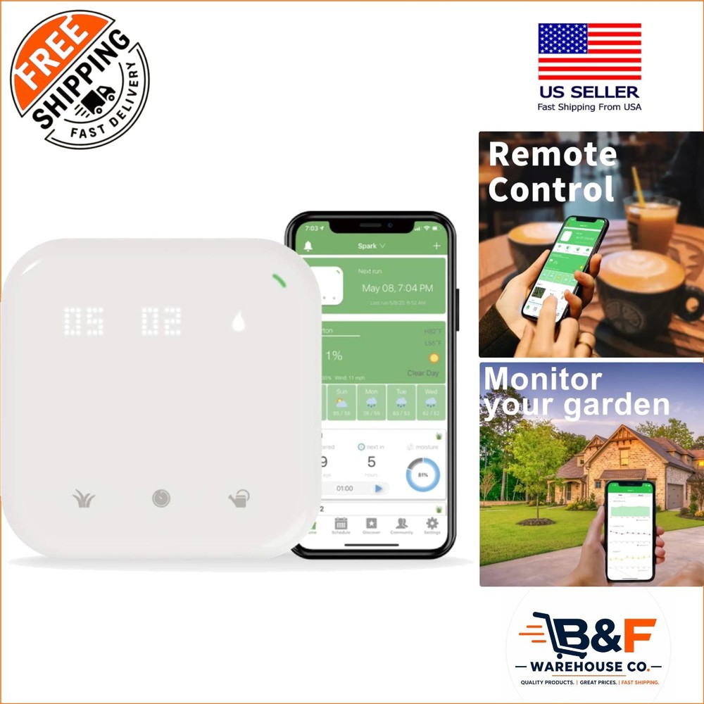 Eco-Friendly Spark Smart Sprinkler with Alexa Integration & Remote Monitoring