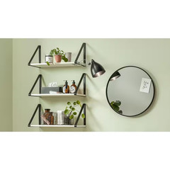 BERMUDA 9.8 In. Black Steel Shelf Bracket