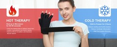 Compression Hand lce Pack Glove for Arthritis Pain Relief Adjustable Wrist Strap