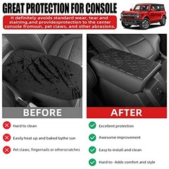 Center Console Armrest Cover for Ford Bronco 2021-2024，TPE & Waterproof