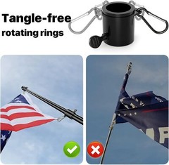 Flag Pole Kit 6Ft Flag Pole House Porch Black Holder Wall Mounting Bracket New