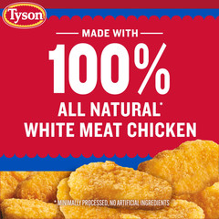 Tyson White Meat Chicken Nuggets, 29 Oz (Frozen, Fully Cooked)