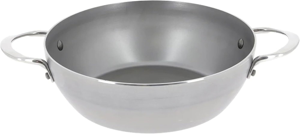 De Buyer Mineral B Element Country Frying Pan with 2 Handles, 12.5 inch, Silver