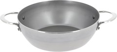 De Buyer Mineral B Element Country Frying Pan with 2 Handles, 12.5 inch, Silver