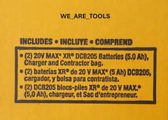 Dewalt 20V DCB205-2CK Starter Kit 2) DCB205 5.0 Batteries, Rapid Charger & Bag