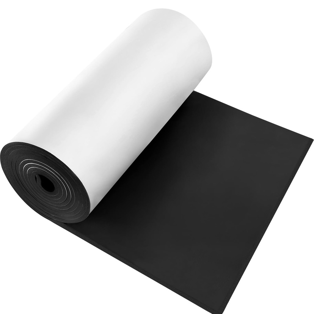 Adhesive Neoprene Foam Sheet Roll 12x59x1/8in Closed Cell Padding Black