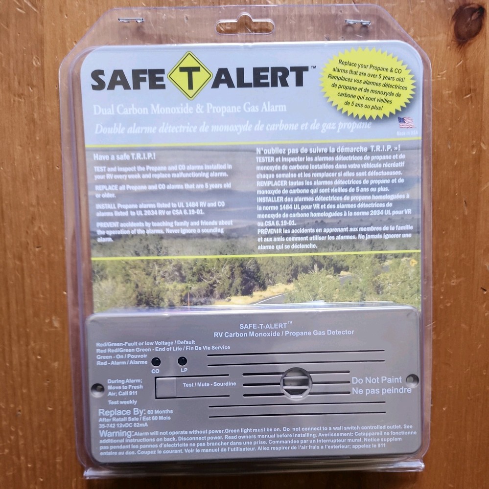 Safe-T-Alert RV Dual Carbon Monoxide & Propane Gas Detector Alarm | 12V