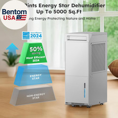 5000 Sq.Ft Energy Star Most Efficient 2024 Dehumidifier with Pump, Max 100 Pint