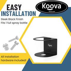 4.1 In. X 4.2 In. X 3.7 In. Black Steel Garage Wall Shelf Single Spray Bottle Ho