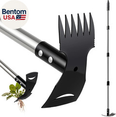 Weed Puller Tool with Long Handle(58In), 2-In-1 Gardening Hand Tools Weeds Remov