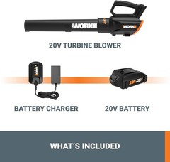 WG547 Worx 20V PowerShare 2-Speed Cordless Turbine Leaf Blower