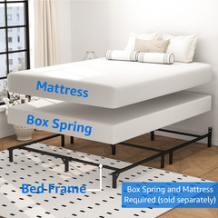 Mainstays Ardent 7″ King Metal Bed Frame. Adult. Easy to Assemble.No Tools