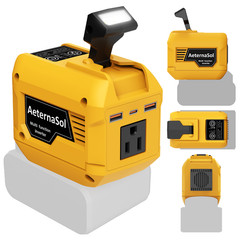 250W Power Inverter For Dewalt Battery 20V 110V 3 USB Outlet Portable Camping