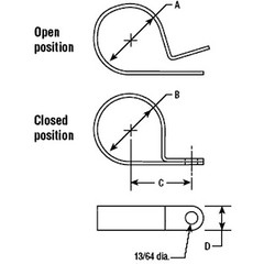 Plastic Nylon Cable Clamps – 0.25″ to 1.5″ – White – Black – Beige