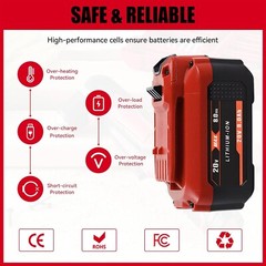20V For Craftsman V20 20 Volt MAX 8.0Ah Li-ion Battery CMCB204 CMCB202 CMCB201