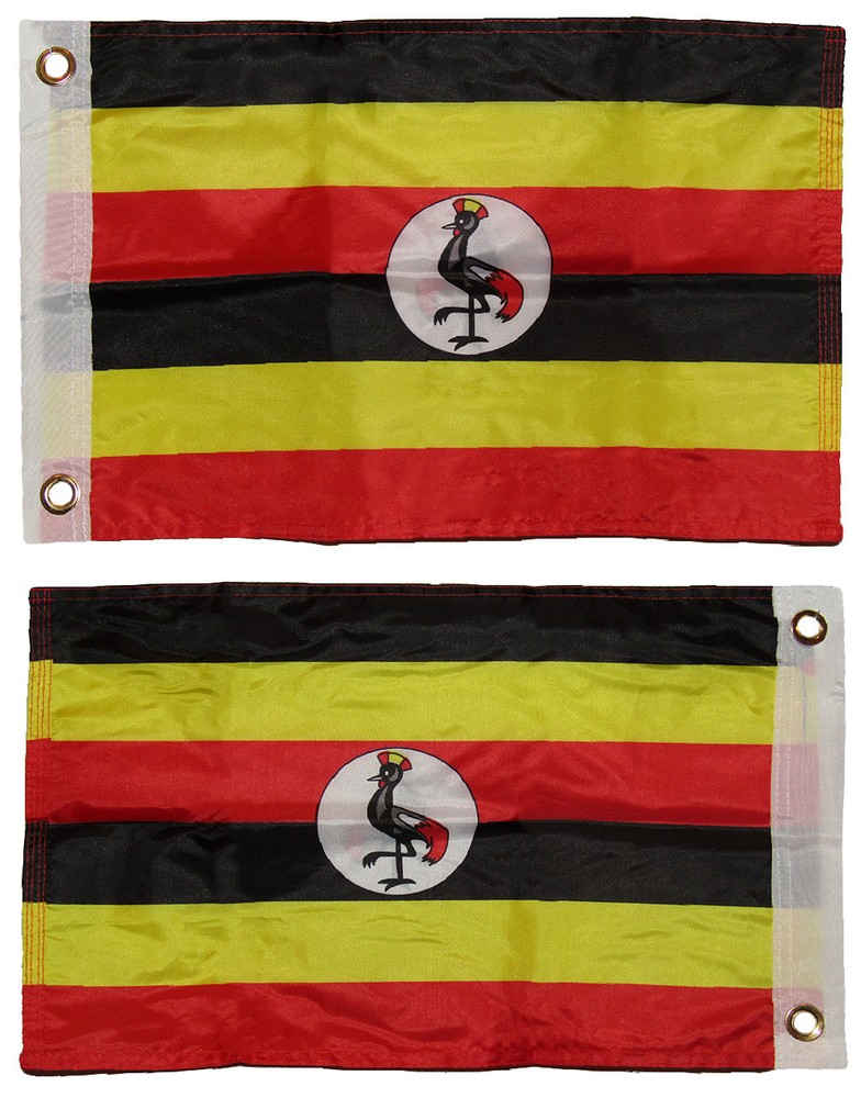 12×18 Uganda 2ply Double Sided 12″x18″ Flag Grommets