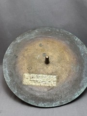 VTG BRASS 9” Sundial I Count None But Sunny Hours Winged Hourglass Garden Patina