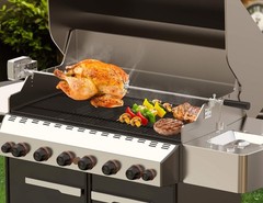 onlyfire Universal BBQ Grill Rotisserie Kit with 110V Electric Motor for Gas