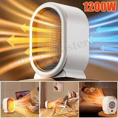 1200W Electric Space Heater Fast PTC Ceramic Instant Heating Hot Air Fan Indoor