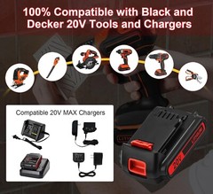 2PACK 20V Lithium-ion 2.0Ah Battery for BLACK DECKER LBXR20 LBXR2520 LBXR2020