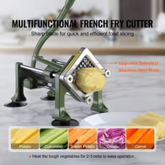 French Fry Cutter Stainless Steel Potato Vegetable Slicer Chopper w/ Blade