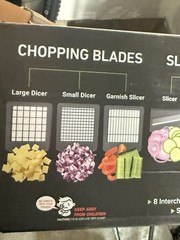 Mueller Food Chopper Slicer Spiralizer Kitchen Tool Stainless Steel Blades New