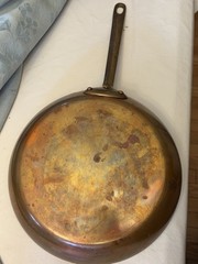 Williams Sonoma France Copper Vintage Fry Pan Skillet Brass Handle 10.5”