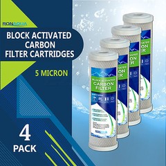 4PK- 9.875″ x 2.5″ Coconut Shell Carbon Block Water Filter for Whole house & RO