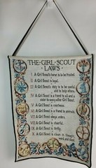 Girl Scouts Law Tapestry Wall Hanging Bannerette 13 x 18 in.