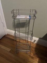 3-Tier Freestanding Shelf Shower Caddy Satin 10.3 in. x 6.5 in. x 25.9 in.