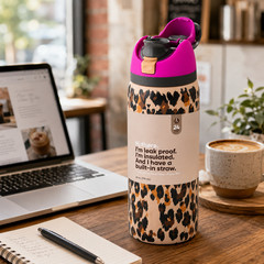 NEW Owala “Wild At Heart” 32oz Sip Free Limited Edition UO Cheetah Leopard Print