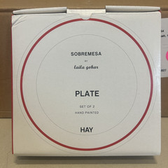 HAY Sobremesa Laila Gohar Plates 18.5 cm Set Of 2 Red NEW