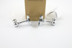 NEW Restoration Hardware RH Polished Chrome Chatham Pivot Mirror Finial Brackets