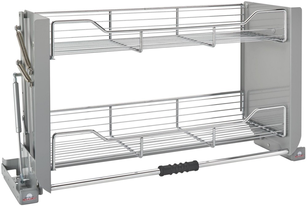 Rev-A-Shelf 5PD-36 Modern 34-1/4″ Pull Down Shelf Organizer for – Chrome