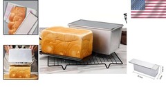 Versatile 10×3.93×4.4in Pullman Loaf Pan with Lid – Durable Non-Stick Bakeware