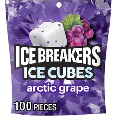 ICE CUBES Arctic Grape Sugar-Free Chewing Gum – 8.11oz Pouch with 100 Pieces