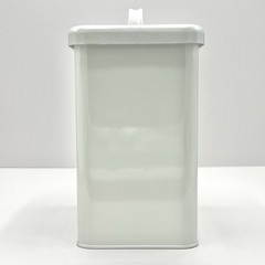 Vtg Retro Martha Stewart Sugar Metal Enamel Tin Canister Kitchen White Yellow