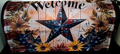 Magnetic Patriotic Welcome Blue Star Mailbox Cover – July 4 /anytime( 21″ x 18″)